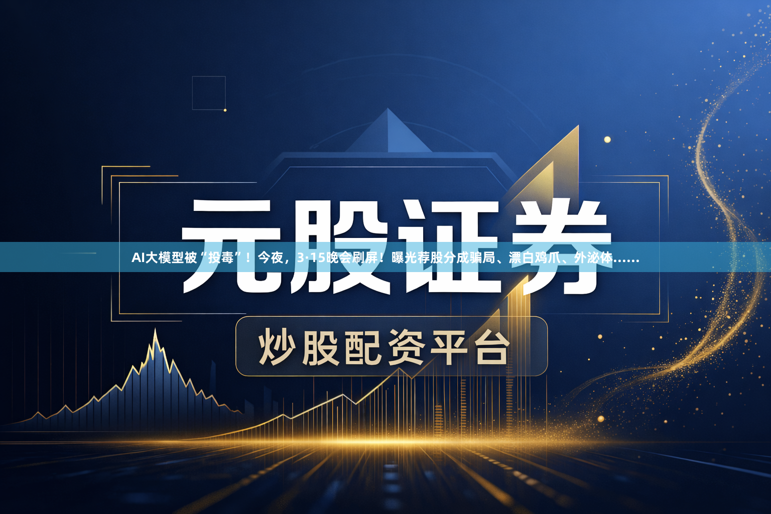 AI大模型被“投毒”！今夜，3·15晚会刷屏！曝光荐股分成骗局、漂白鸡爪、外泌体......